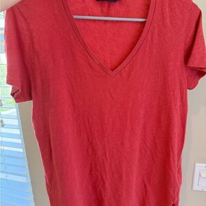 Polo Ralph Lauren Red V-Neck Short Sleeve Tee